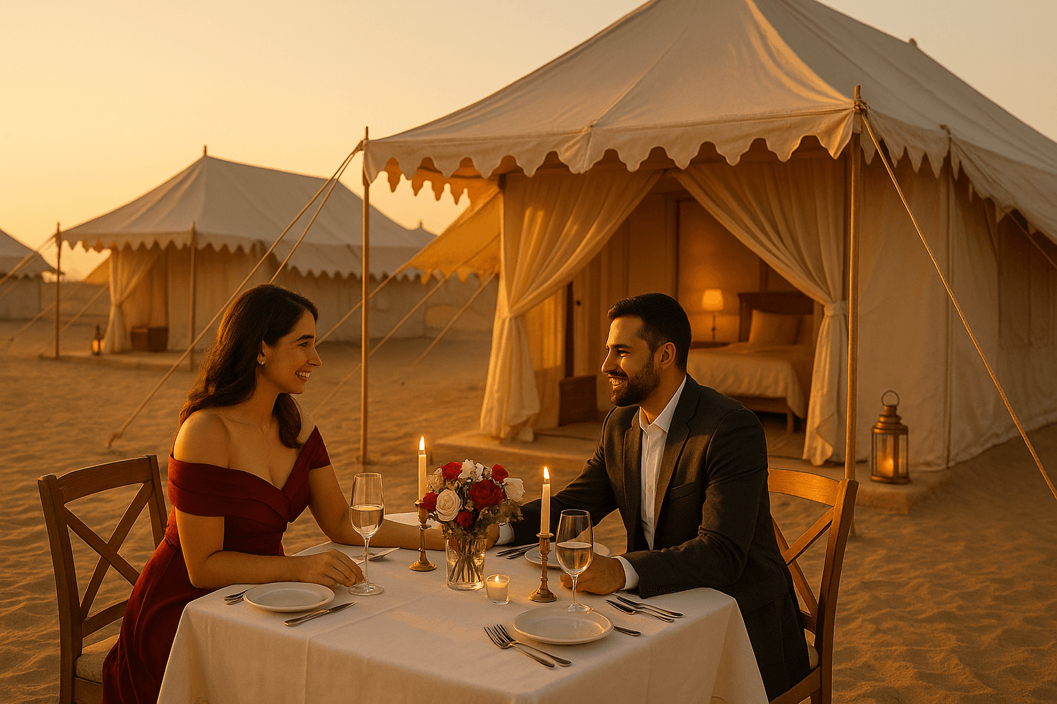 Wedding Anniversary Desert Camp Dinner Booking Ideas — Jaisalmer travel photo
