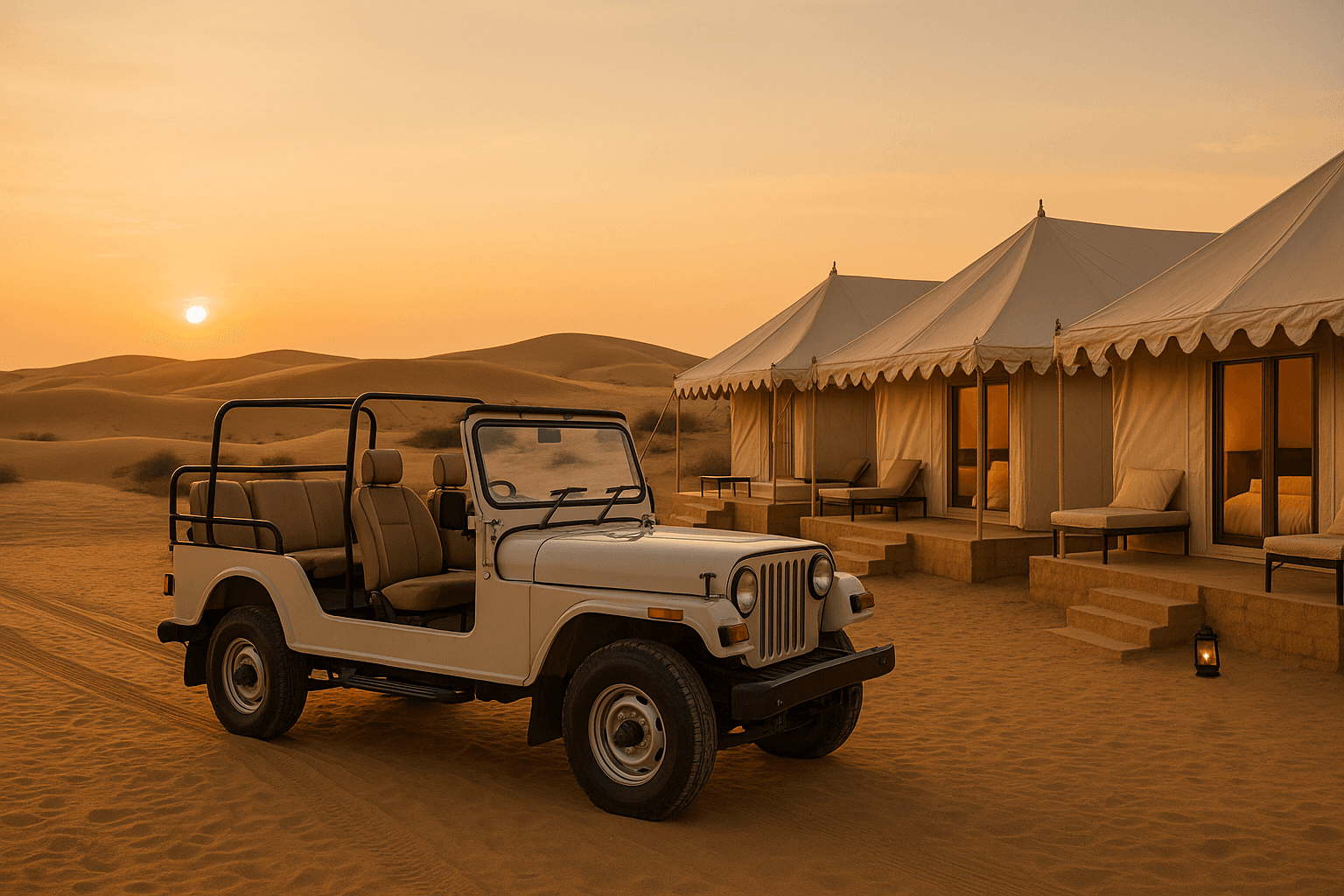 Open-top Jeep Safari Booking Near Sam Sand Dunes — Jaisalmer travel photo