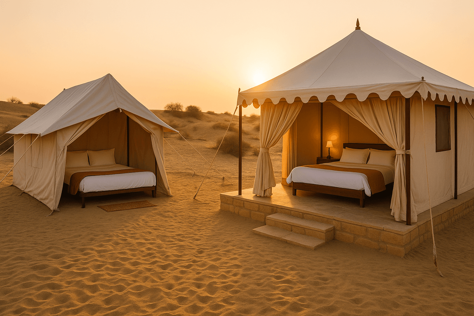 Swiss Tent vs Luxury Tent — Which Desert Camp to Choose — Jaisalmer travel photo